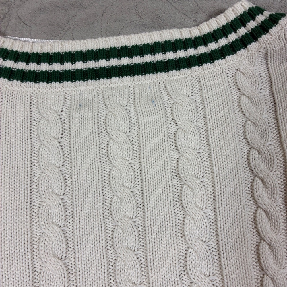 Prince Pickleball Retro Cricket Cable Knit Sweater Size XXL Preppy Tennis - Picture 9 of 11